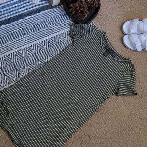 🌼Medium Olive Green Stripped Mini Dress🌼